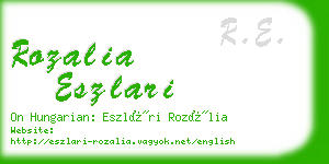 rozalia eszlari business card